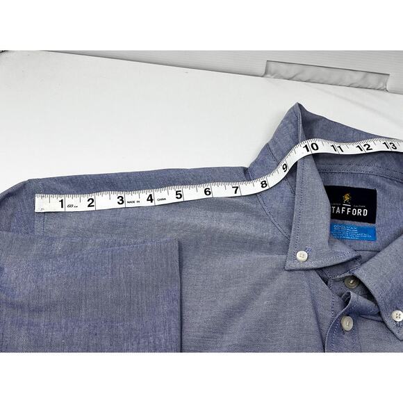 Tailored Culture Stafford Dress Shirt XXL 18-18.5 Pre-Owned light stain onsleeve - Picture 10 of 11